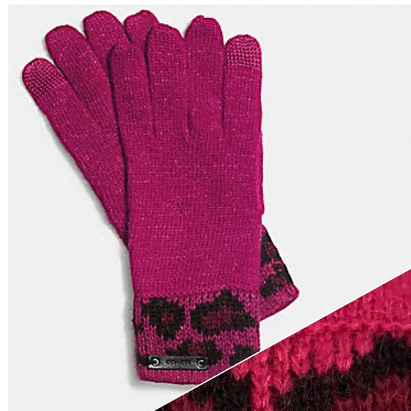 Coach Accessories - Coach ocelot touch gloves